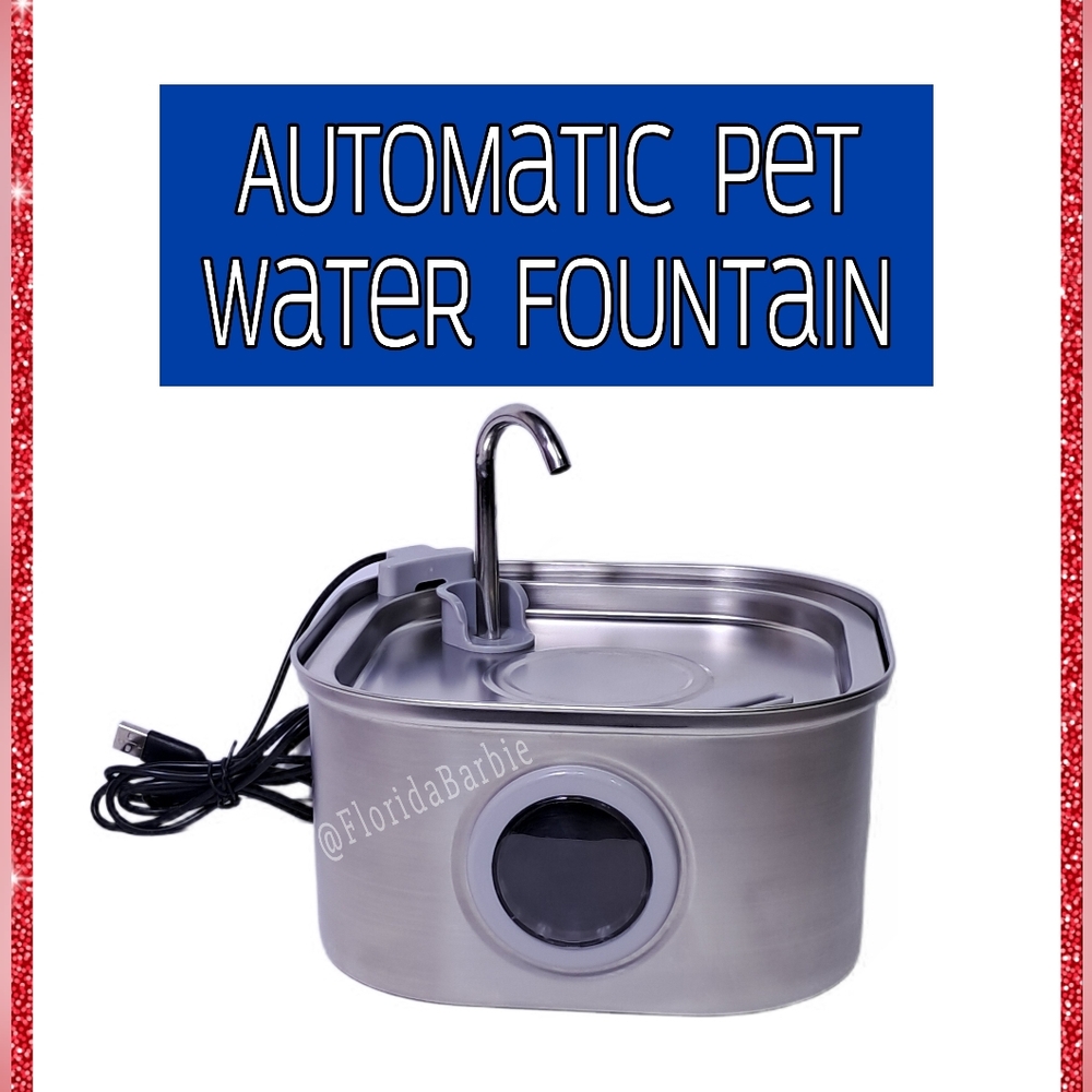 Pets Water Bowl Fountain Stainless Steel Automatic Indoor Cat Dog Small Pet Bowl